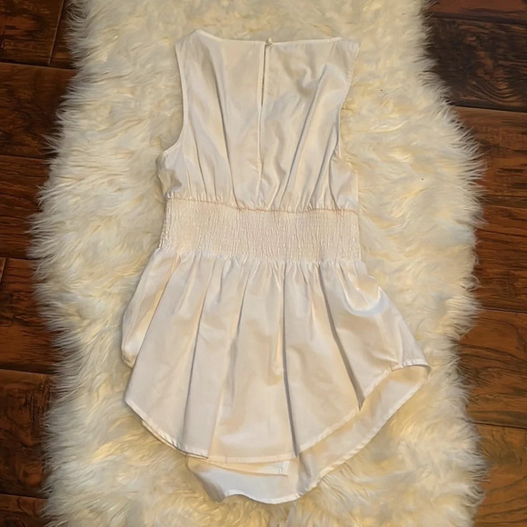 Anthropologie Maeve White Cinched Waist Top Size Extra Small - Picture 4 of 7